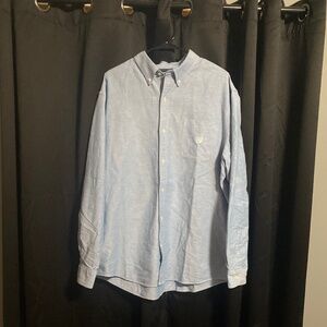 Mens XXL Chaps stretch chambray ixford